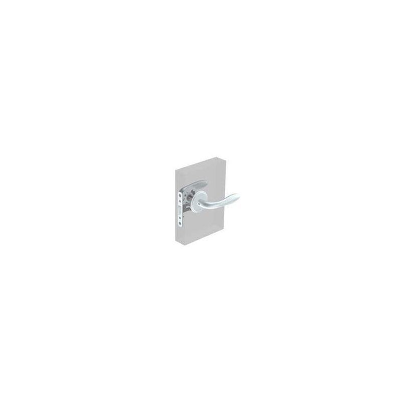 SOUTHCO McCoy Entry Door Latch, Portofino Handle with Privacy Knob, Left Hand Out, 28 - 37mm (1.13 - 1.50 in) Door Thickness, Satin Chrome [MA-01-421-02-20]