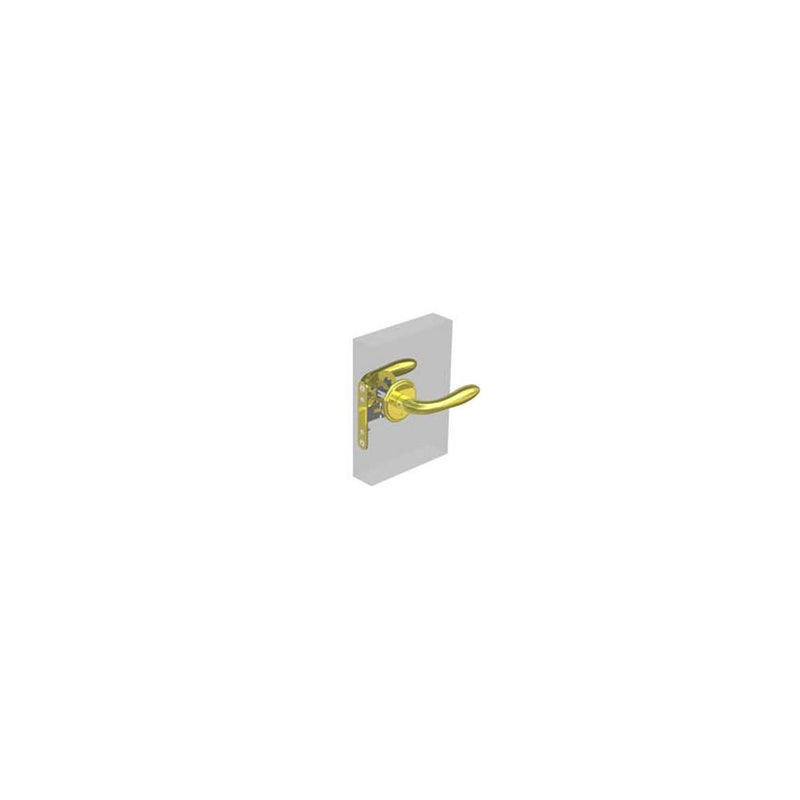 SOUTHCO McCoy Entry Door Latch, Portofino Handle with Privacy Knob, Left Hand In, 28 - 37mm (1.13 - 1.50 in) Door Thickness, Diamond Brass [MA-01-521-02-40]