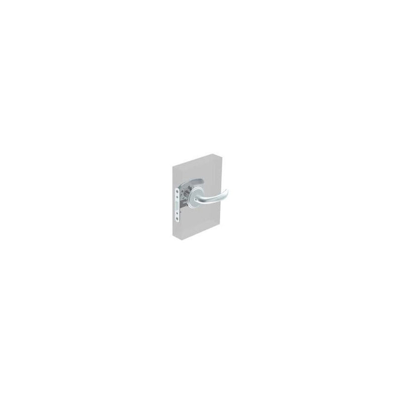SOUTHCO McCoy Entry Door Latch, Nova Handle without Privacy Knob, Right Hand Out or Left Hand In, 22 - 30mm (.88 - 1.19 in) Door Thickness, Satin Chrome [MA-01-600-01-20]