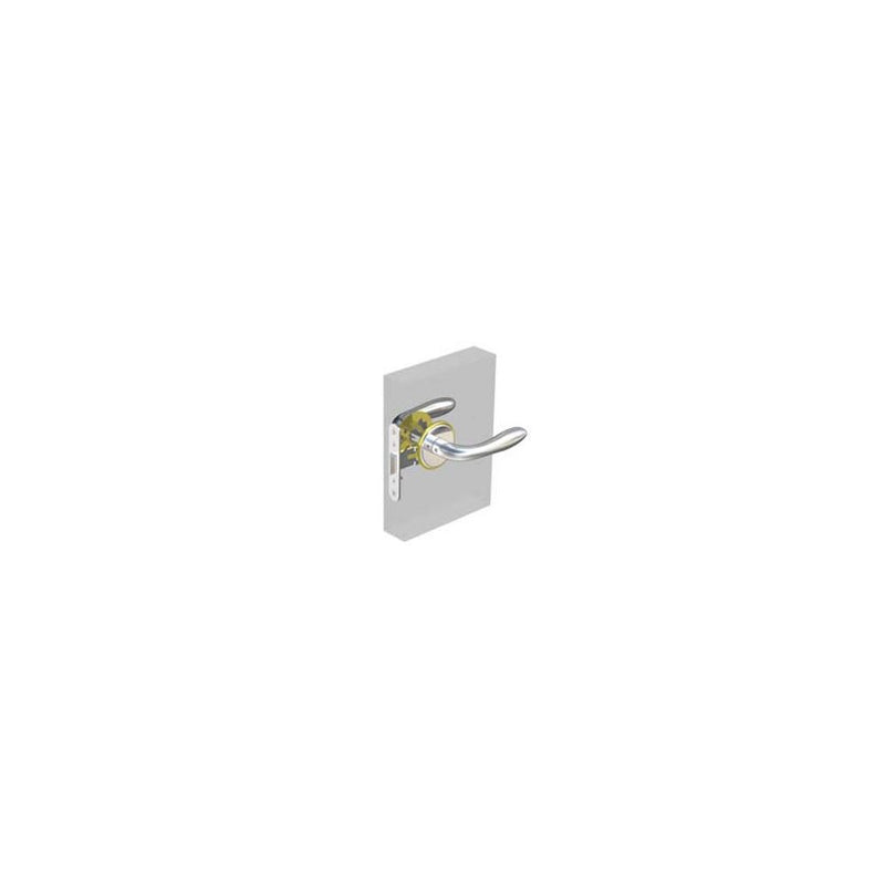 SOUTHCO McCoy Entry Door Latch, Portofino Handle without Privacy Knob, Right Hand Out or Left Hand In, 22 - 30mm (.88 - 1.19 in) Door Thickness, Chrome with Diamond Brass Accent [MA-01-600-02-14]