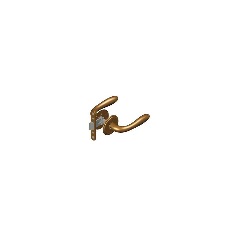 SOUTHCO McCoy Entry Door Latch, Portofino Handle without Privacy Knob, Right Hand In or Left Hand Out, 28 - 37mm (1.13 - 1.50 in) Door Thickness, Diamond Brass [MA-01-701-02-40]