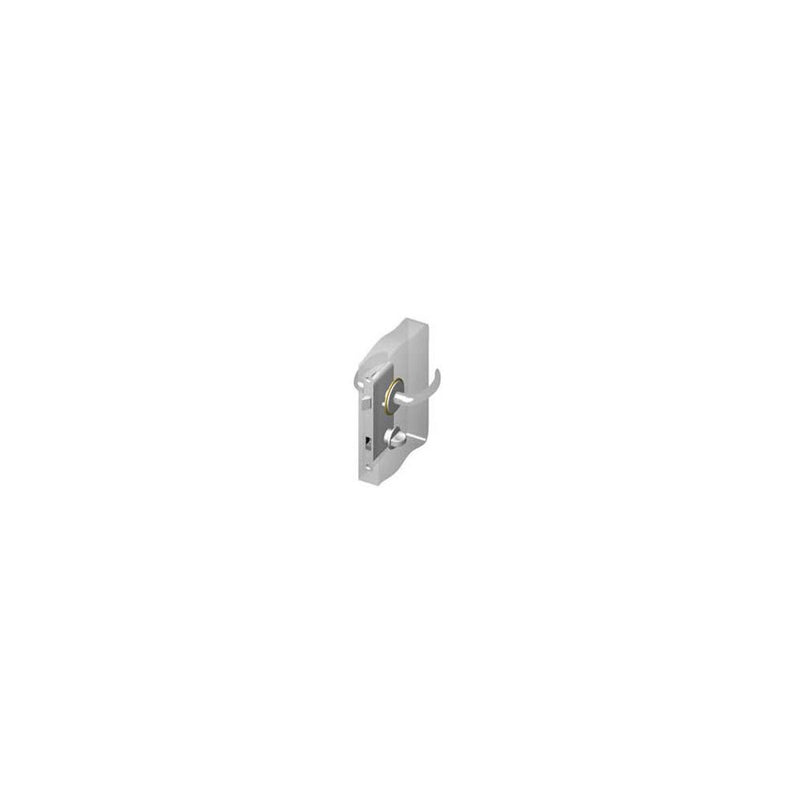 SOUTHCO McCoy Star Entry Door Latch, Nova Handle, Privacy Knob, Left Hand In, 36.5 - 45mm (1.44 - 1.75 in) Door Thickness, Chrome with Diamond Brass Accent [MA-02-552-01-140]