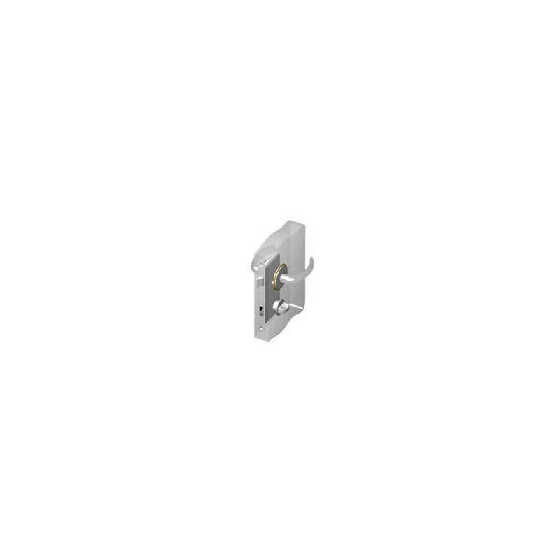 SOUTHCO McCoy Star Entry Door Latch, Nova Handle, Privacy Knob, Left Hand Out, 28 - 37mm (1.13 - 1.50 in) Door Thickness, Satin Chrome [MA-02-451-01-200]