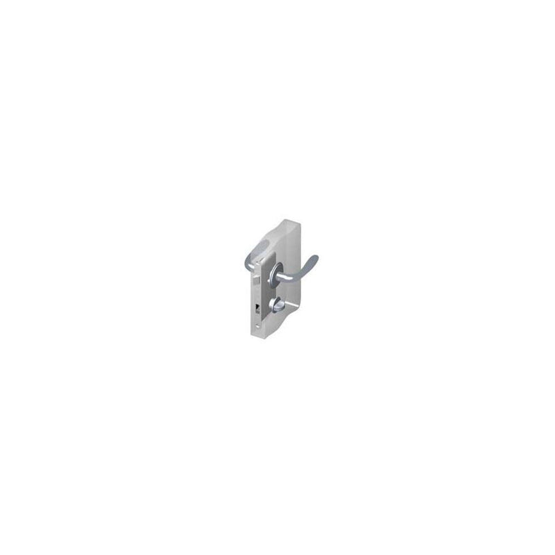 SOUTHCO McCoy Star Entry Door Latch, Portifino Handle, Privacy Knob, Left Hand Out, 28 - 37mm (1.13 - 1.50 in) Door Thickness, Satin Chrome [MA-02-451-02-200]