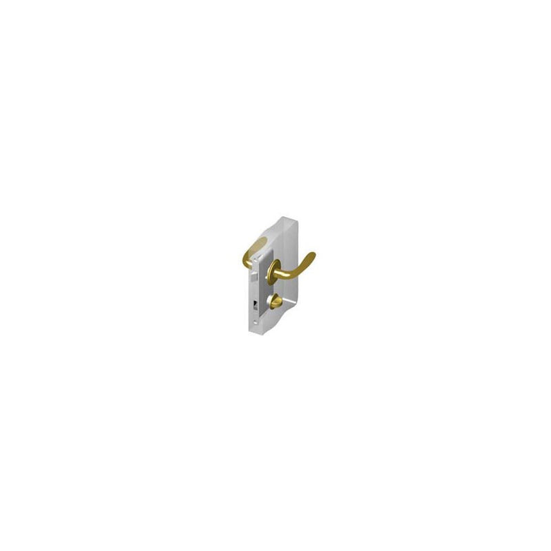 SOUTHCO McCoy Star Entry Door Latch, Portifino Handle, Privacy Knob, Left Hand Out, 22 - 30mm (.88 - 1.19 in) Door Thickness, Diamond Brass [MA-02-450-02-400]