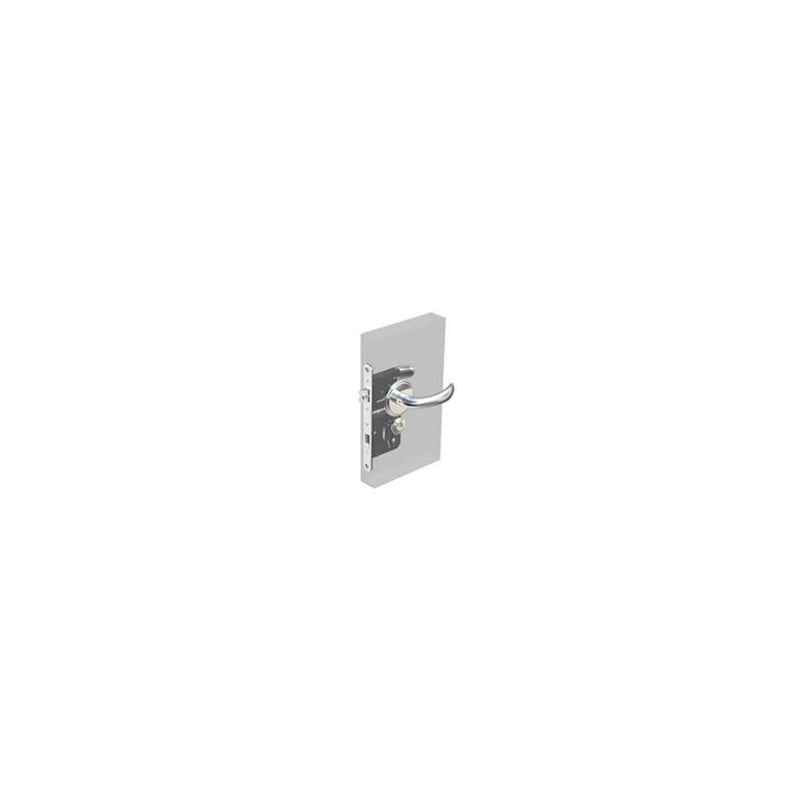 SOUTHCO McCoy Star Entry Door Latch, Nova Handle, Star Key Lock, Left Hand Out, 28 - 37mm (1.13 - 1.50 in) Door Thickness, Chrome [MA-07-431-01-100]