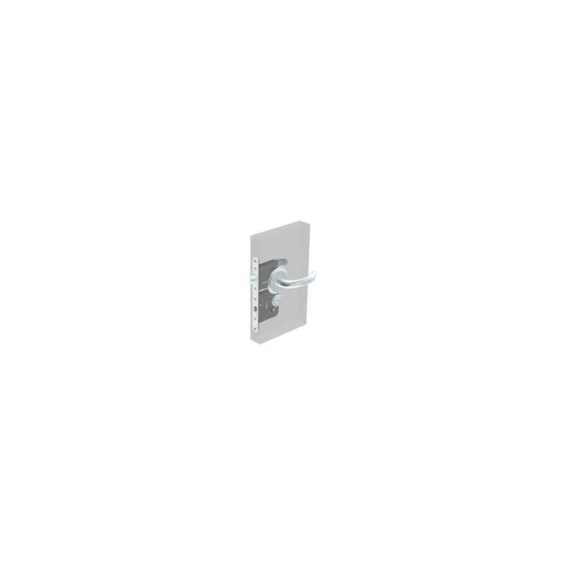 SOUTHCO McCoy Star Entry Door Latch, Nova Handle, Star Key Lock, Right Hand Out, 36.5 - 45mm (1.44 - 1.75 in) Door Thickness, Satin Chrome [MA-07-232-01-200]