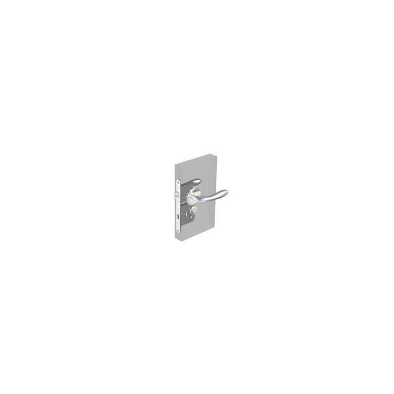 SOUTHCO McCoy Star Entry Door Latch, Portifino Handle, Star Key Lock, Left Hand Out, 36.5 - 45mm (1.44 - 1.75 in) Door Thickness, Chrome [MA-07-432-02-100]