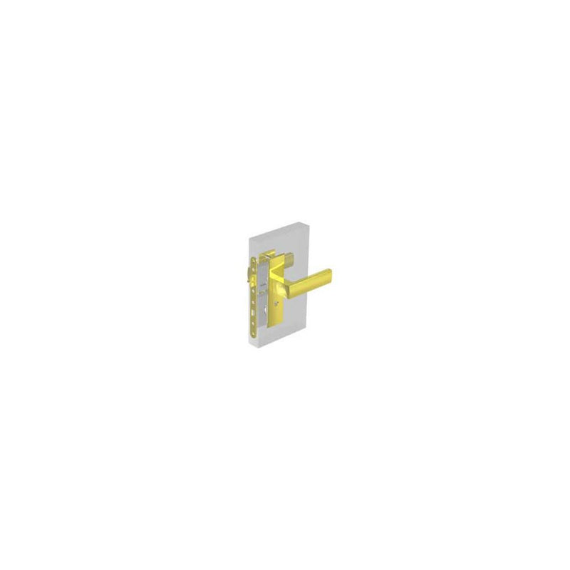 SOUTHCO McCoy Star Entry Door Latch, Nordic Handle, Star Key Lock, Left Hand In, 28 - 37mm (1.13 - 1.50 in) Door Thickness, Diamond Brass [MA-07-531-42-401]