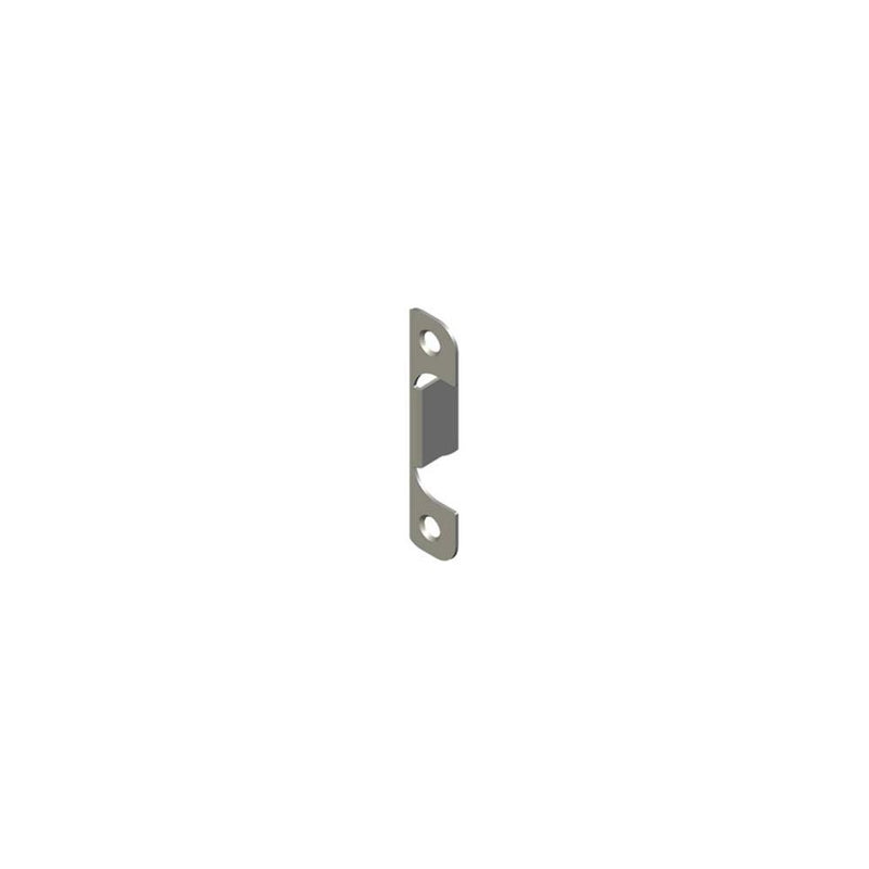 SOUTHCO Entry Door Keeper (Striker), Without Dustbin, 7mm (.28 in) Offset, Brass, Nickel Plated [MC-90-107-10]