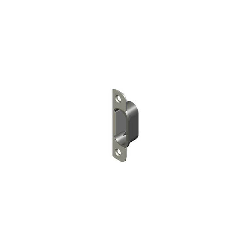 SOUTHCO Entry Door Keeper (Striker), With Dustbin, 16mm (.63 in) Offset, Brass, Nickel Plated [MC-90-216-10]