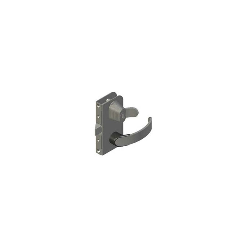 SOUTHCO Offshore Entry Door Latch, Flush Mount, Left Hand Out, Key Locking, 12.5 - 15mm (..50 - .63 in) Door Thickness, Black [ME-01-410-50]