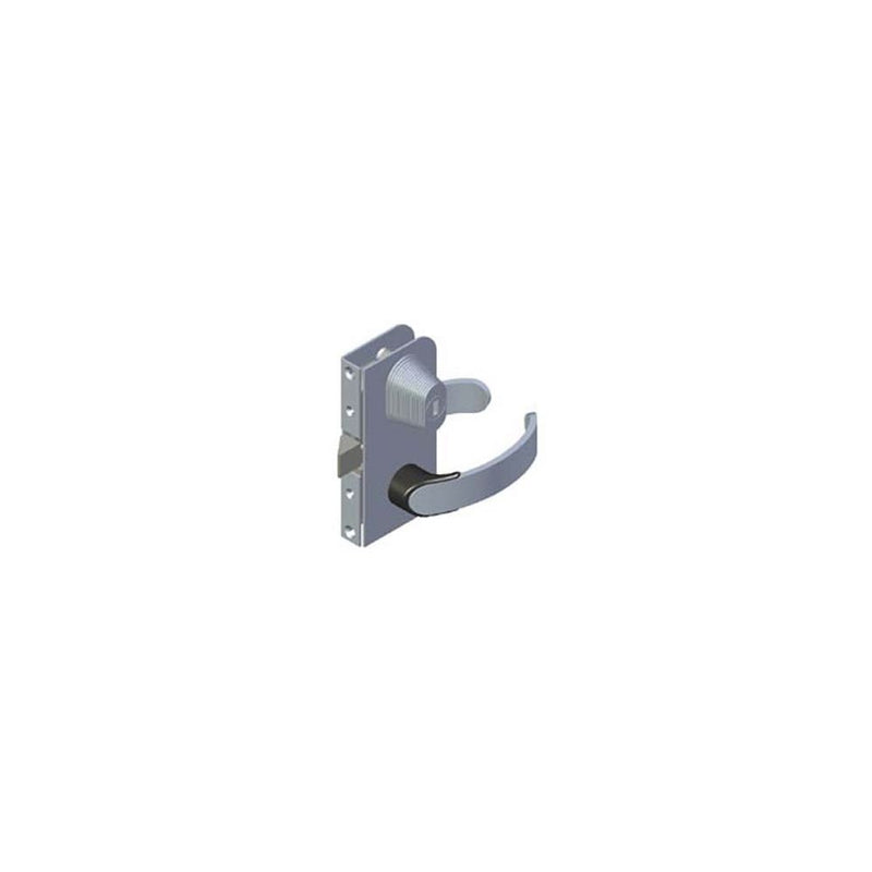 SOUTHCO Offshore Entry Door Latch, Flush Mount, Right Hand Out, Key Locking, 12.5 - 15mm (..50 - .63 in) Door Thickness, Aluminum [ME-01-210-60]