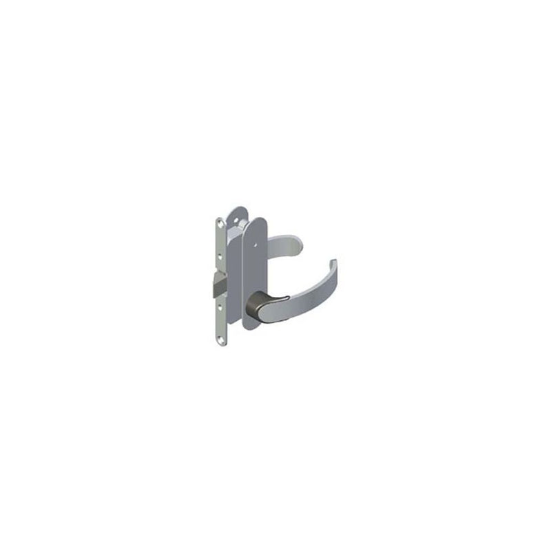 SOUTHCO Offshore Entry Door Latch, Mortise Mount, Right Hand Out, Privacy Knob, 27 - 32mm (1.06 - 1.25 in) Door Thickness, Chrome Plated [ME-02-206-10]