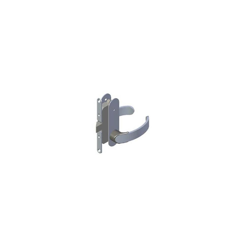 SOUTHCO Offshore Entry Door Latch, Mortise Mount, Right Hand In, Privacy Knob, 27 - 32mm (1.06 - 1.25 in) Door Thickness, Aluminum [ME-02-306-60]