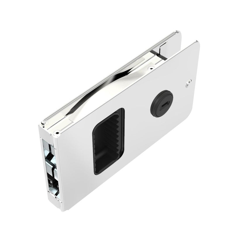 SOUTHCO Flush Entry Door Latch, Key Locking, Standard Design, Fits 12.7 (.50 in) Door Thickness, Stainless Steel, Polished [MF-01-110-24]