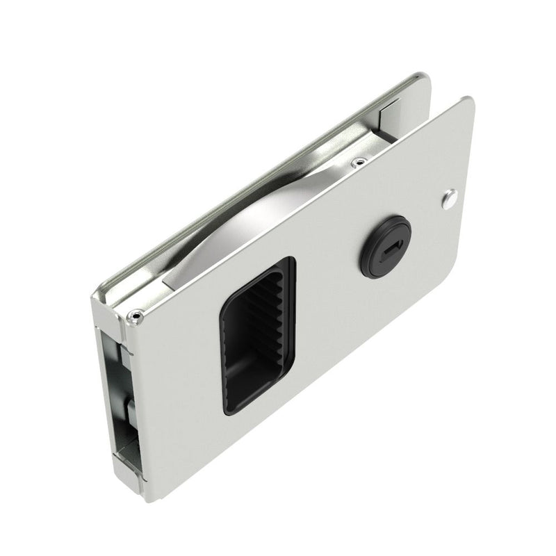 SOUTHCO Flush Entry Door Latch, Key Locking, Standard Design, Fits 12.7 (.50 in) Door Thickness, Aluminum, Natural [MF-01-210-60]