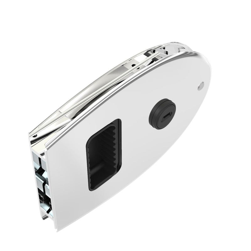 SOUTHCO Flush Entry Door Latch, Oval, Key Locking, Standard Design, Fits 12.7 (.50 in) Door Thickness, Stainless Steel, Polished [MF-01-310-24]
