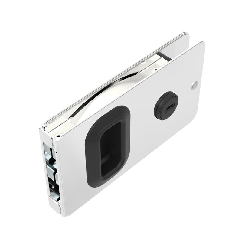 SOUTHCO Flush Entry Door Latch, Key Locking, Weather Proof Design, Fits 12.7 (.50 in) Door Thickness, Stainless Steel, Polished [MF-02-110-24]