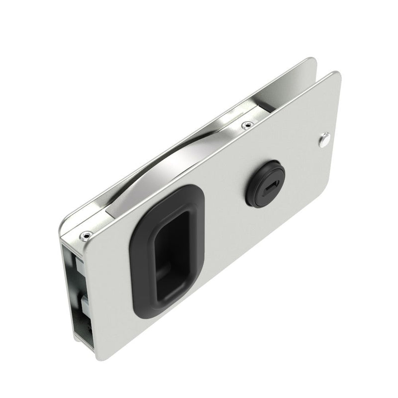 SOUTHCO Flush Entry Door Latch, Key Locking, Weather Proof Design, Fits 12.7 (.50 in) Door Thickness, Aluminum, Natural [MF-02-210-60]