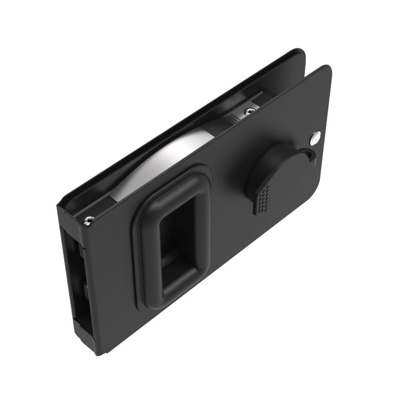 SOUTHCO Flush Entry Door Latch, Key Locking, Sealed Design, Fits 12.7 (.50 in) Door Thickness, Aluminum, Black Anodized [MF-03-110-50]
