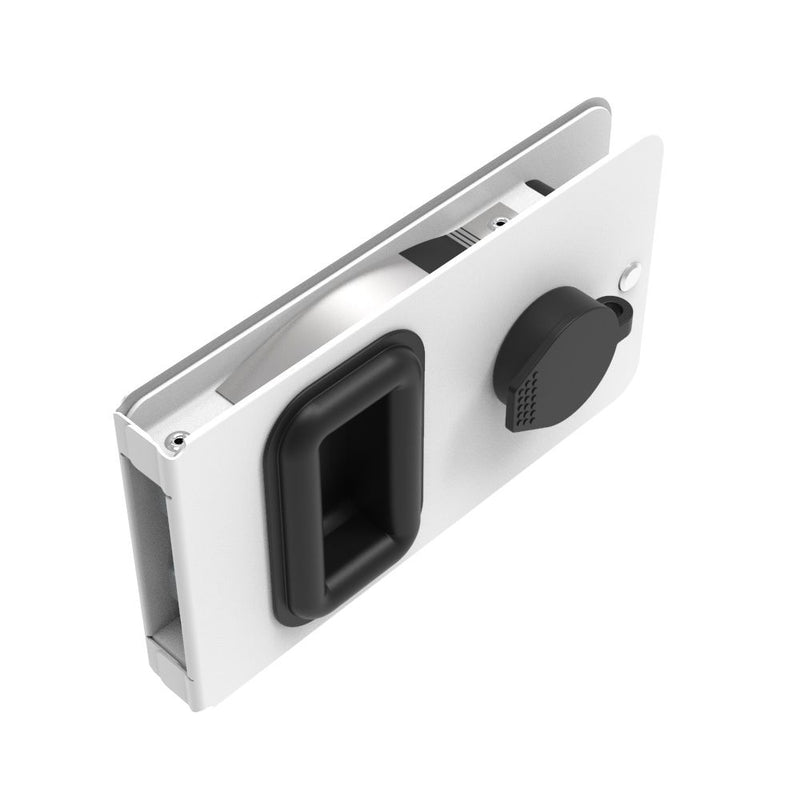 SOUTHCO Flush Entry Door Latch, Key Locking, Sealed Design, Fits 12.7 (.50 in) Door Thickness, Aluminum, White Powder Coated [MF-03-110-70]
