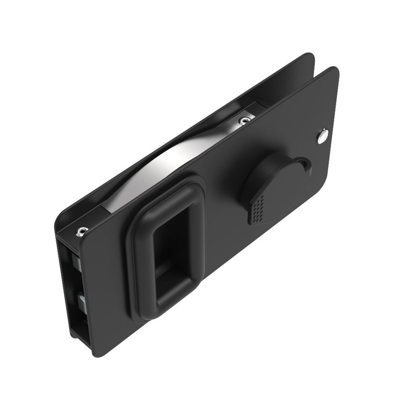 SOUTHCO Flush Entry Door Latch, Key Locking, Sealed Design, Fits 12.7 (.50 in) Door Thickness, Aluminum, Black Anodized [MF-03-210-50]