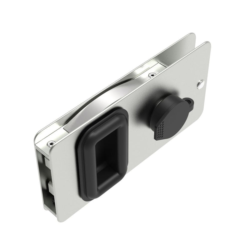 SOUTHCO Flush Entry Door Latch, Key Locking, Sealed Design, Fits 12.7 (.50 in) Door Thickness, Aluminum, Natural [MF-03-210-60]