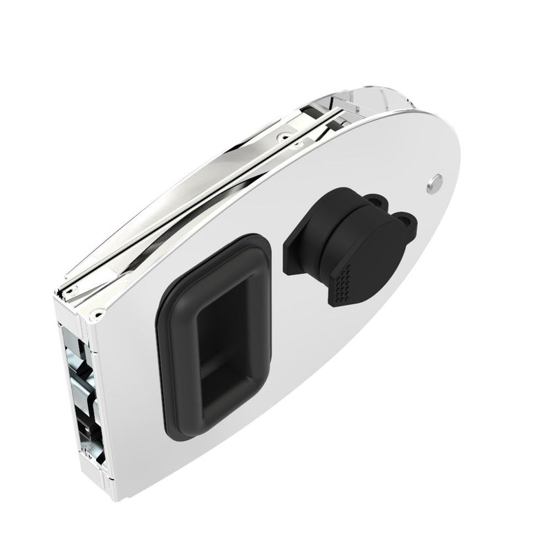 SOUTHCO Flush Entry Door Latch, Oval, Key Locking, Sealed Design, Fits 12.7 (.50 in) Door Thickness, Stainless Steel, Polished [MF-03-310-24]