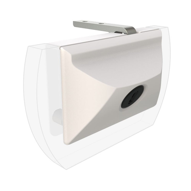 SOUTHCO Secure Entry Door Lock, Key Locking, Fits 12.7 (.50 in) Door Thickness, Plastic, White [MG-01-110-70]