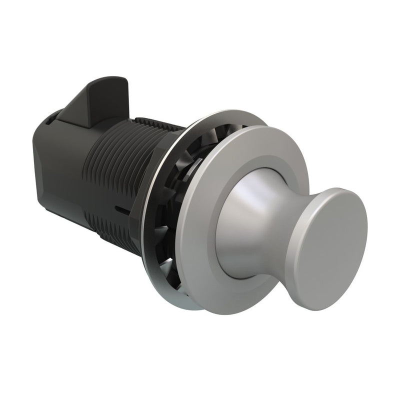 SOUTHCO Point Push To Close Latch, Round Housing, Satin Housing, Satin Knob [MP-05-312-22]