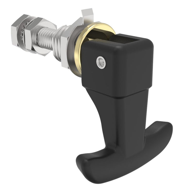SOUTHCO Compression Latch, Lift & Turn, No Cup, No Restriction, Non-locking, Steel, Powder Coat, Black [N2-2-100-01-5]