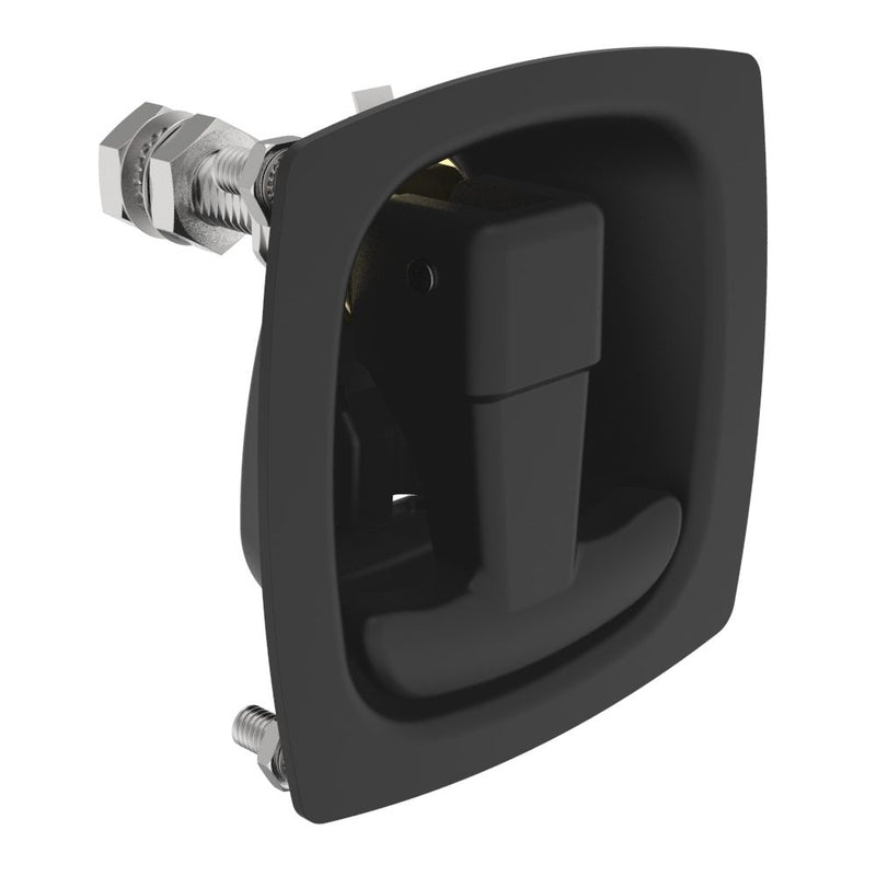 SOUTHCO Compression Latch, Lift & Turn, Standard cup, No Restriction, Non-locking, Steel, Powder Coat, Black [N2-2-300-01-5]