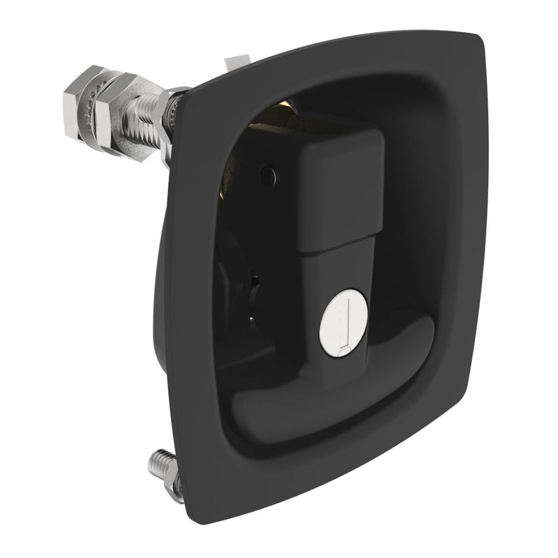 SOUTHCO Compression Latch, Lift & Turn, Standard cup, Key Locking, Key Locking, Steel, Powder Coat, Black [N2-2-301-01-5]