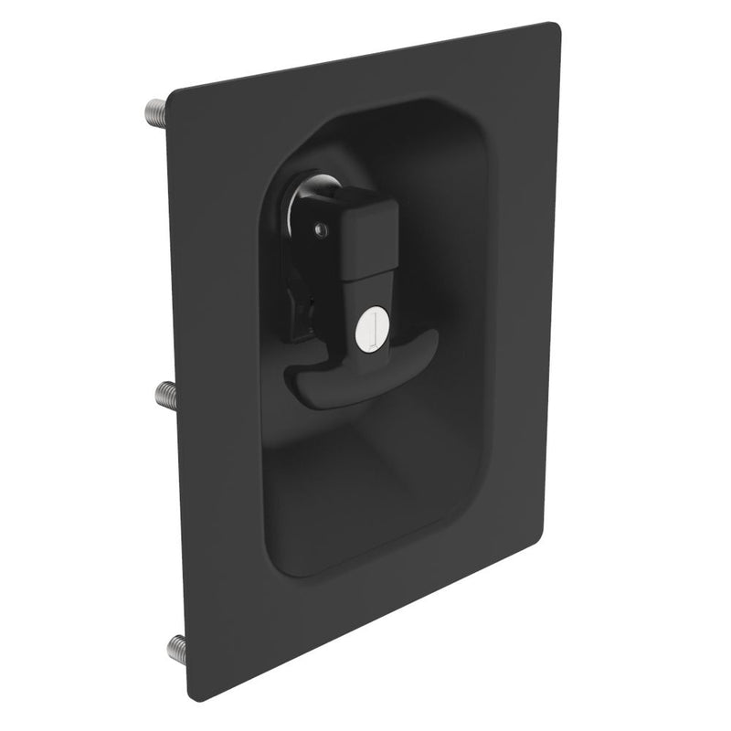SOUTHCO Compression Latch, Lift & Turn, Large cup, Key Locking, Key Locking, Steel, Powder Coat, Black [N2-2-701-01-5]