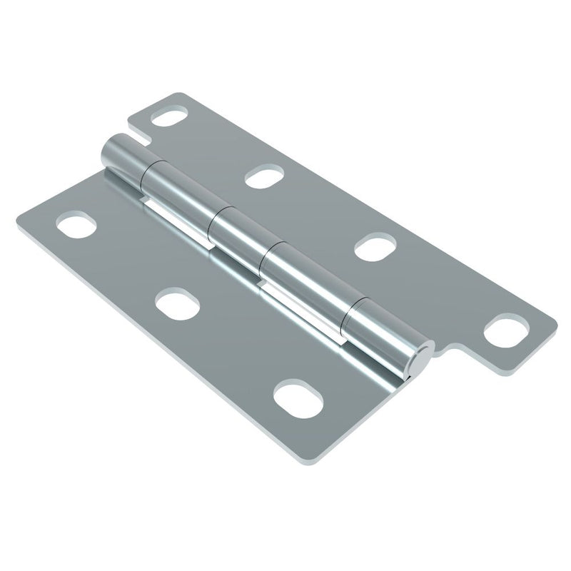 SOUTHCO Surface Mount Hinge, 130 mm size, with Mounting Holes, Steel, Blue Zinc Plating [N6-DHIM-255130]