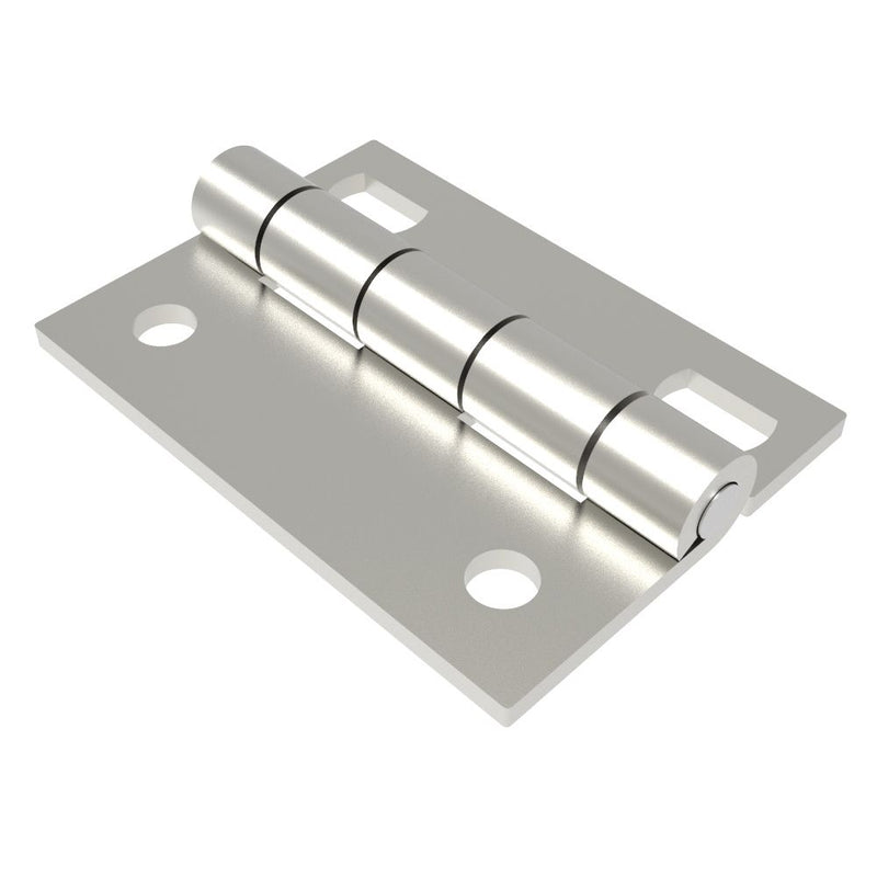 SOUTHCO Surface Mount Hinge, 62.5 mm size, with Mounting Holes, Stainless Steel, Electro polished [N6-DHIM-6346-SS]