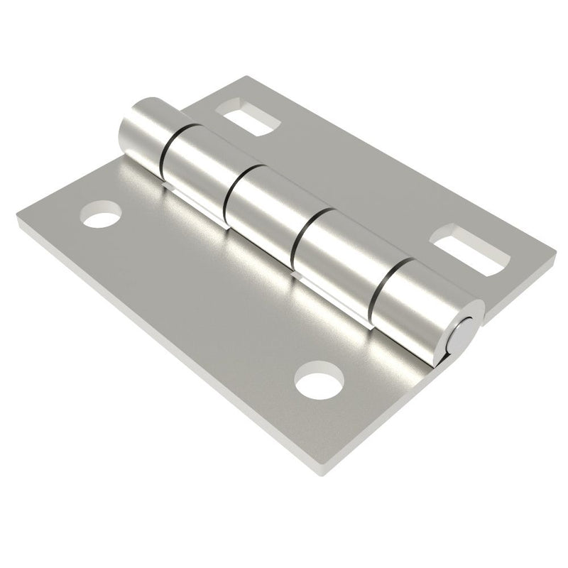 SOUTHCO Surface Mount Hinge, 62.5 mm size, with Mounting Holes, Stainless Steel, Electro polished [N6-DHIM-6348-SS]
