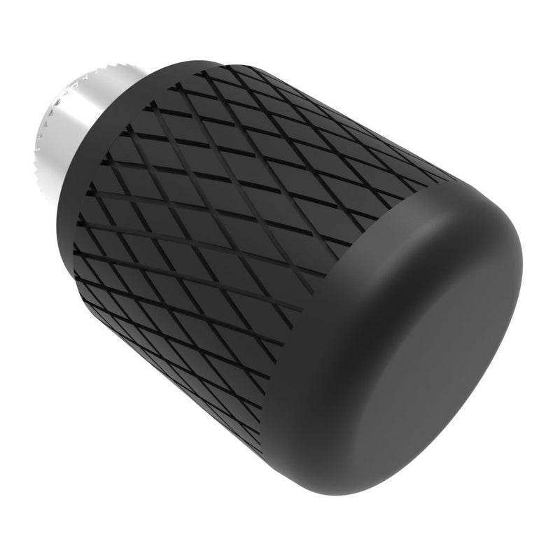 SOUTHCO Captive Nut, 4-40 Thread, Blind Hole, Steel Ferrule, Aluminum Knob, Black [N7-52-51]