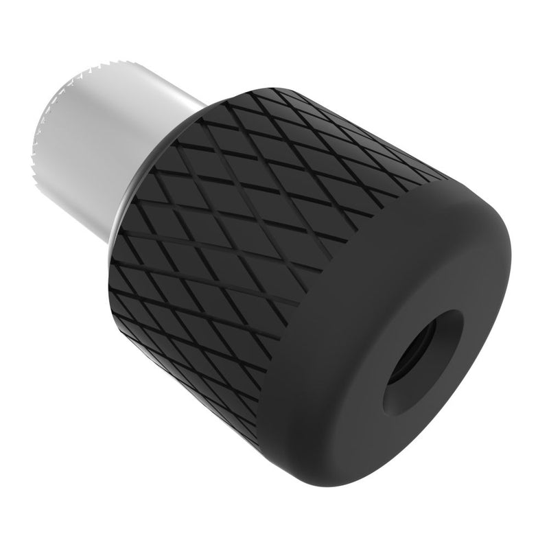 SOUTHCO Captive Nut, 6-32 Thread, Thru Hole, Steel Ferrule, Aluminum Knob, Black [N7-62-50]