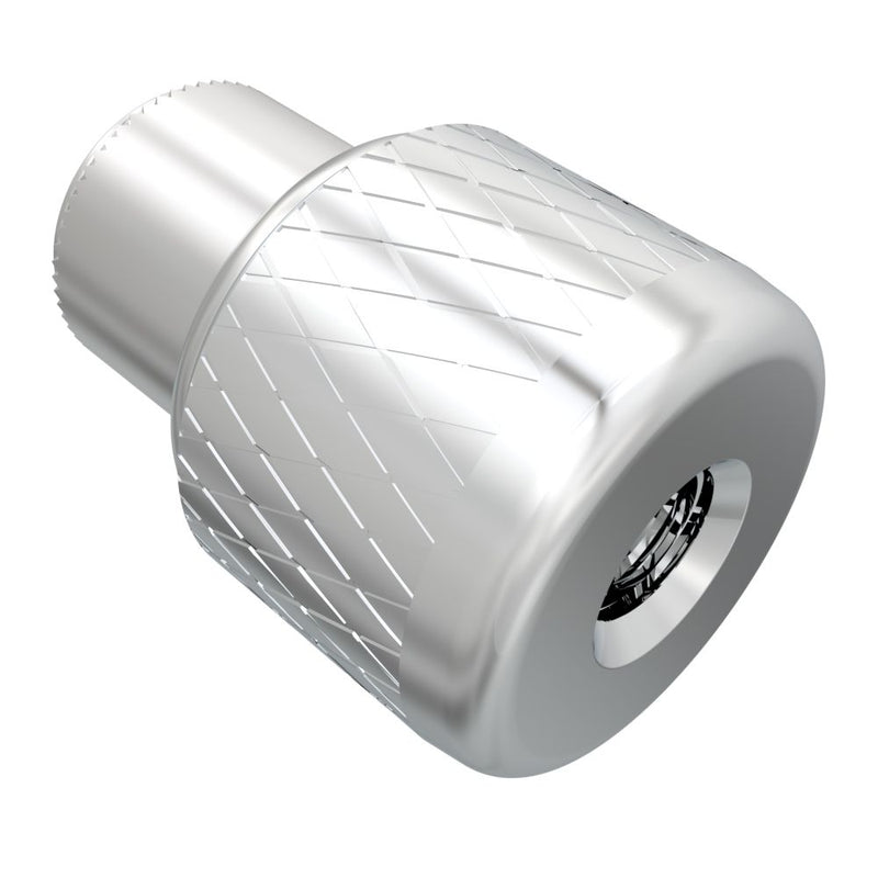SOUTHCO Captive Nut, 10-32 Thread, Thru Hole, Steel Ferrule, Aluminum Knob, Bright [N7-82-10]