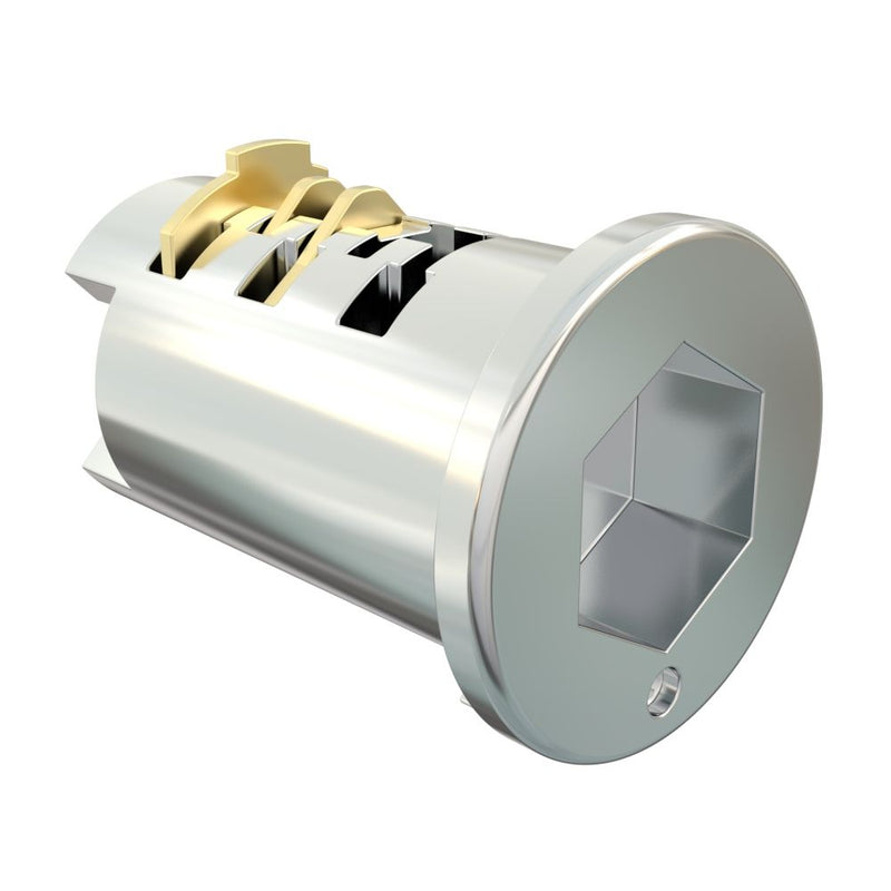 SOUTHCO Lock Core, 8mm Hex Chrome [PK-0-40374-01]