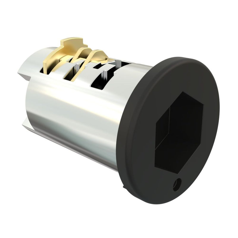 SOUTHCO Lock Plug, 8mm Hex Recess, Zinc Alloy, Powder Coat, Black [PK-0-40374-50]