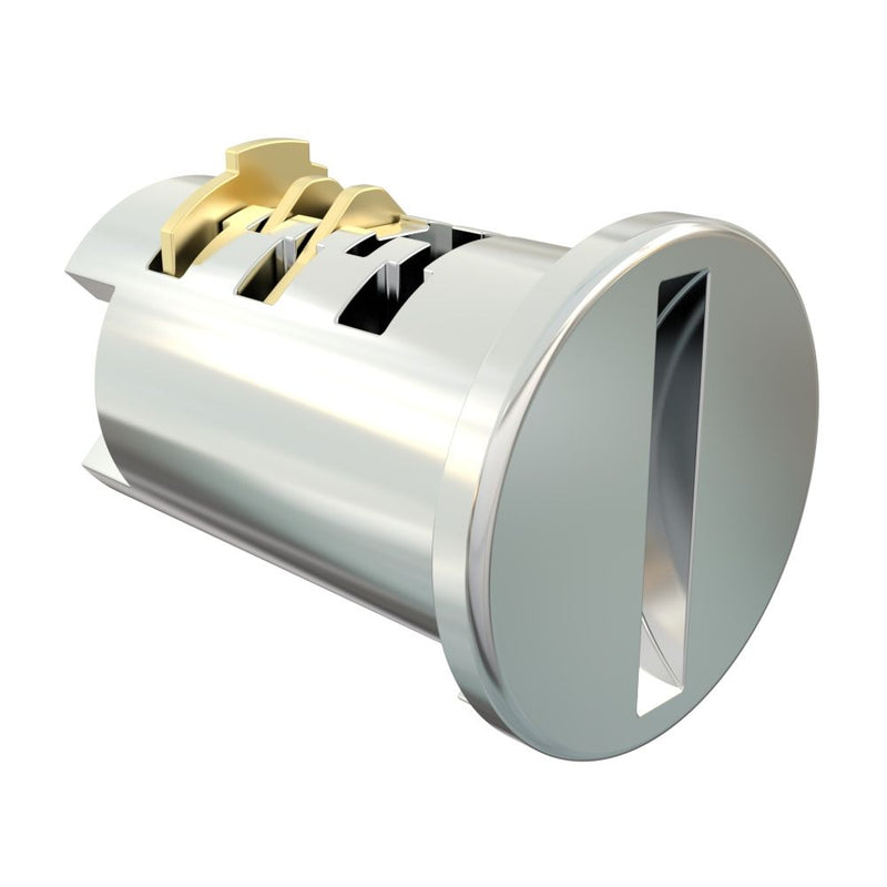SOUTHCO Lock Plug, Slotted Recess, Zinc Alloy, Chrome Plated [PK-0-43489-01]