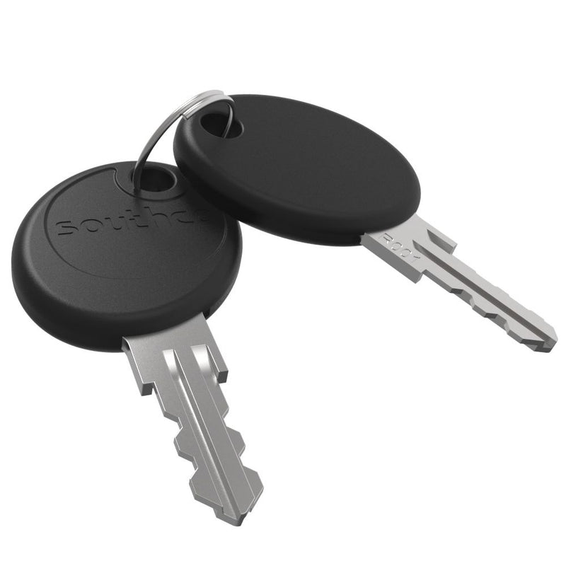 SOUTHCO Key, 2 Reversible, Brass, Nickel Plated, Code R001 [PK-10-01-05-KR001]