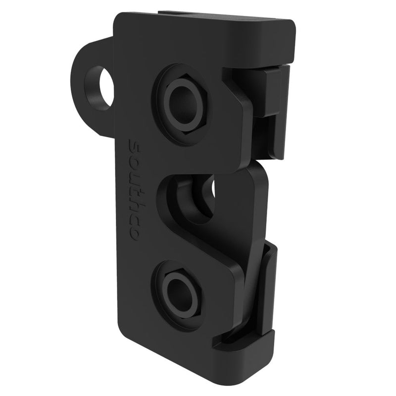 SOUTHCO Rotary Push-to-Close Latch, Micro Size, Two Stage, Bottom, 4.5 mm Thru, Steel, Zinc Nickel, Black [R4-05-40-501-15]