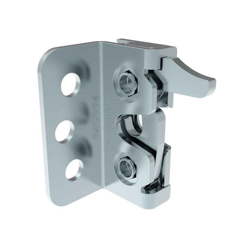 SOUTHCO Rotary Push-to-Close Latch, Micro Size, Two Stage, Hand Operation, 4.5 mm thru with Mounting Bracket, Steel, Zinc Plate, Bright Chromate Bright [R4-05-43-401-10]