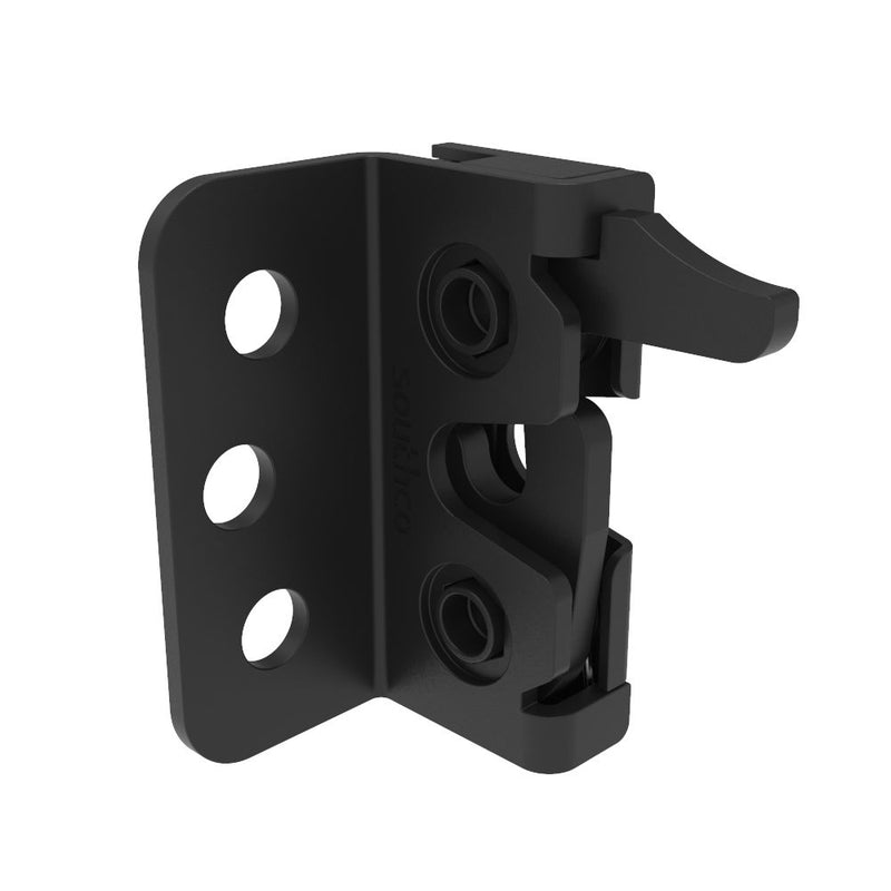 SOUTHCO Rotary Push-to-Close Latch, Micro Size, Single Stage, Hand Operation, 4.5 mm thru with Mounting Bracket, Steel, Zinc Nickel, Black [R4-05-23-401-15]