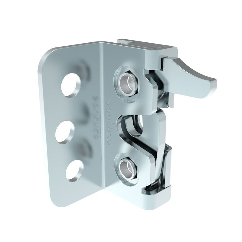 SOUTHCO Rotary Push-to-Close Latch, Micro Size, Two Stage, Hand Operation, 4.5 mm thru with Mounting Bracket, Steel, Zinc Nickel, Bright [R4-05-43-401-77]