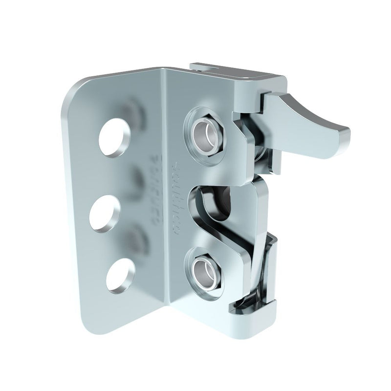 SOUTHCO Rotary Push-to-Close Latch, Micro Size, Single Stage, Hand Operation, Integrated Bumper, 4.5 mm thru with Mounting Bracket, Steel, Zinc Nickel, Bright [R4-05-23-405-77]